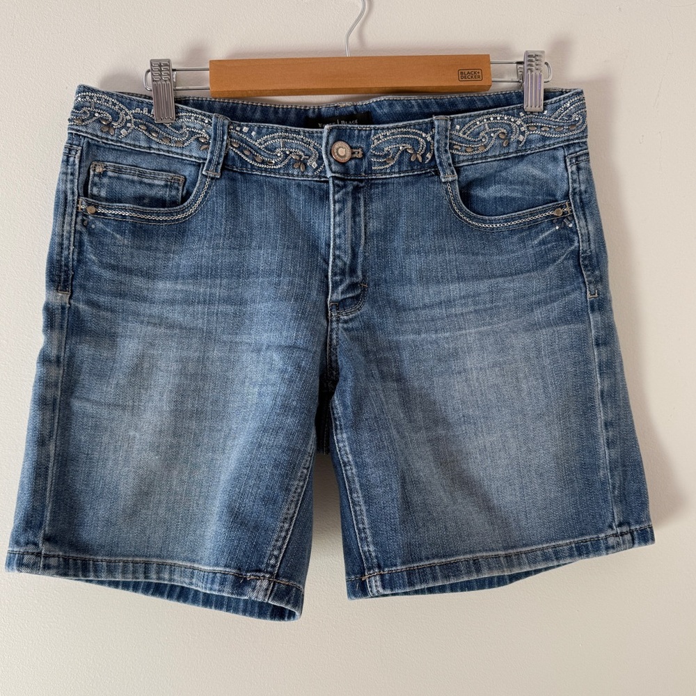 White House Black Market embezzled jean shorts